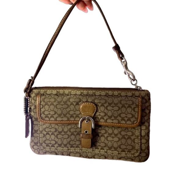 COACH Brown Wristlet - Picture 1 of 11